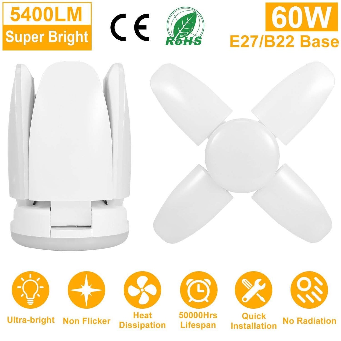 LED Garagenleuchte E27/B22 60W