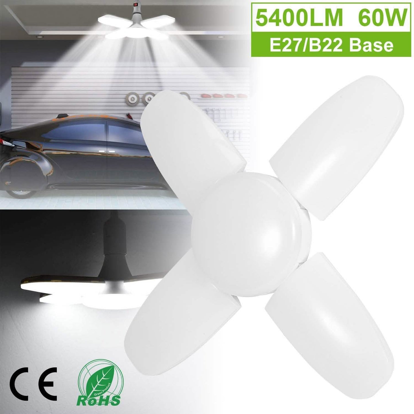 LED Garagenleuchte E27/B22 60W