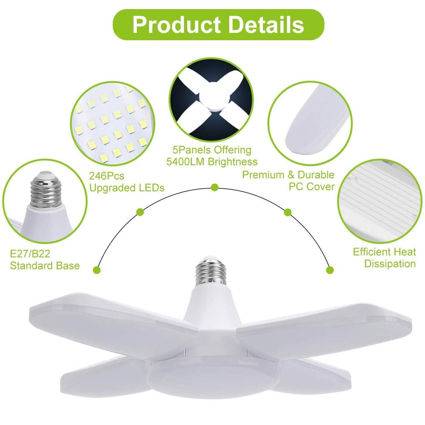 LED Garagenleuchte E27/B22 60W