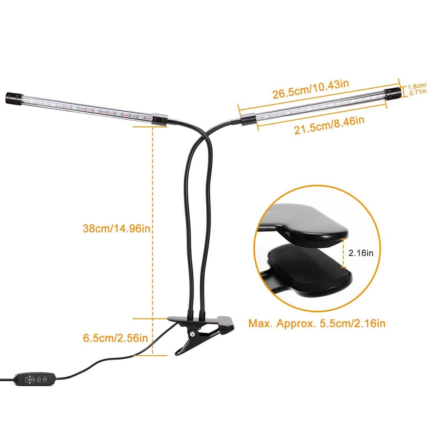 LED Pflanzenlampe mit Doppelköpfen