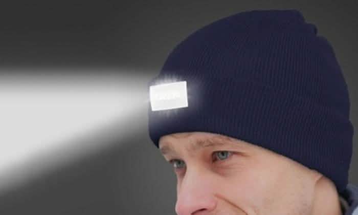 LED Mütze mit Stirnlampe für Damen und Herren