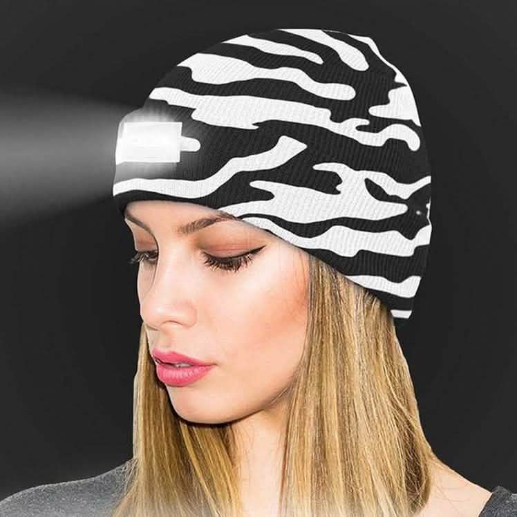 LED Mütze mit Stirnlampe für Damen und Herren