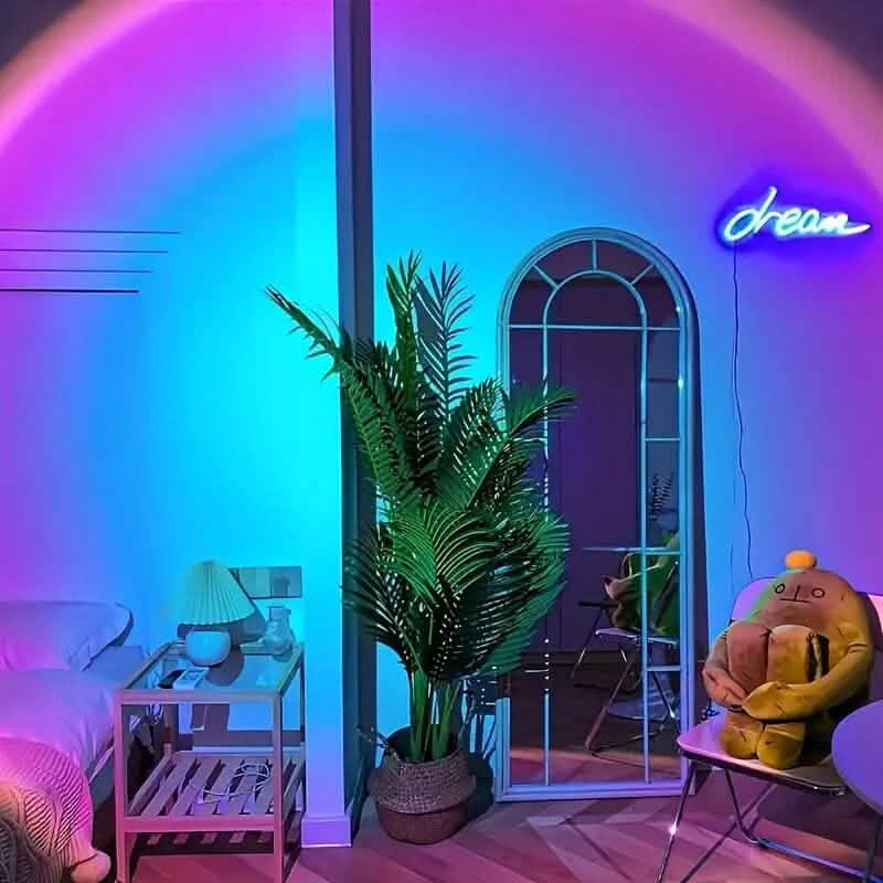 LED-Projektion Sonnenuntergang Regenbogen Lampe