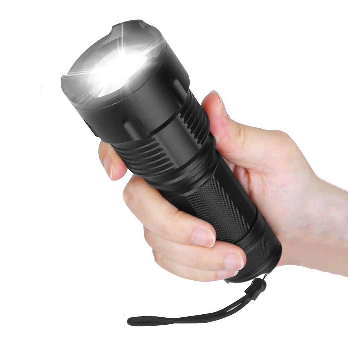 Wiederaufladbare LED-Zoomtaschenlampe