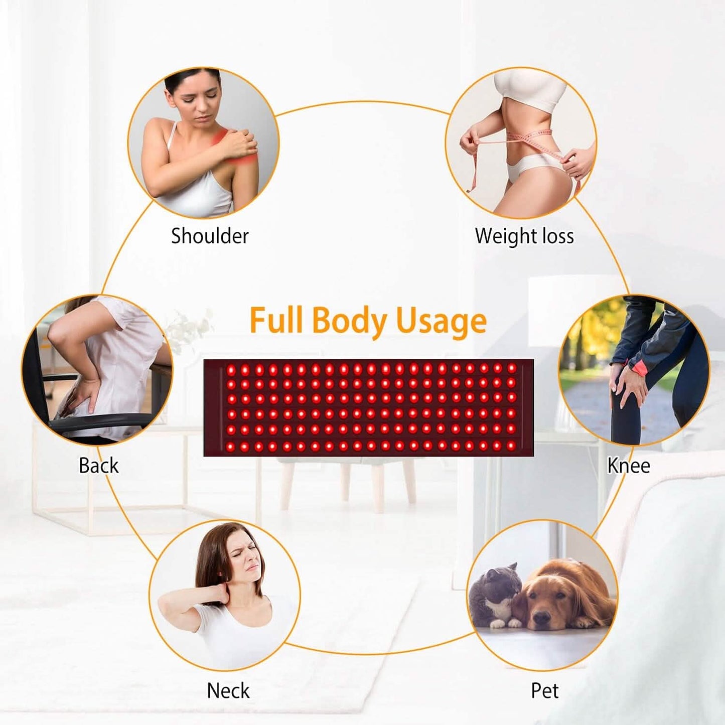 LED-Rotlichttherapie-Gürtel