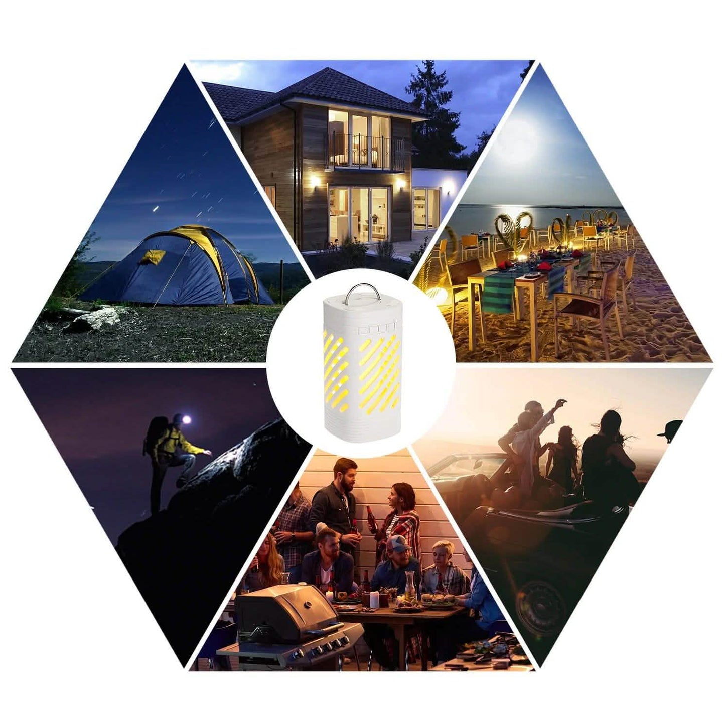 LED Smart-Touch Bluetooth-Lautsprecher Wiederaufladbare Campinglampe