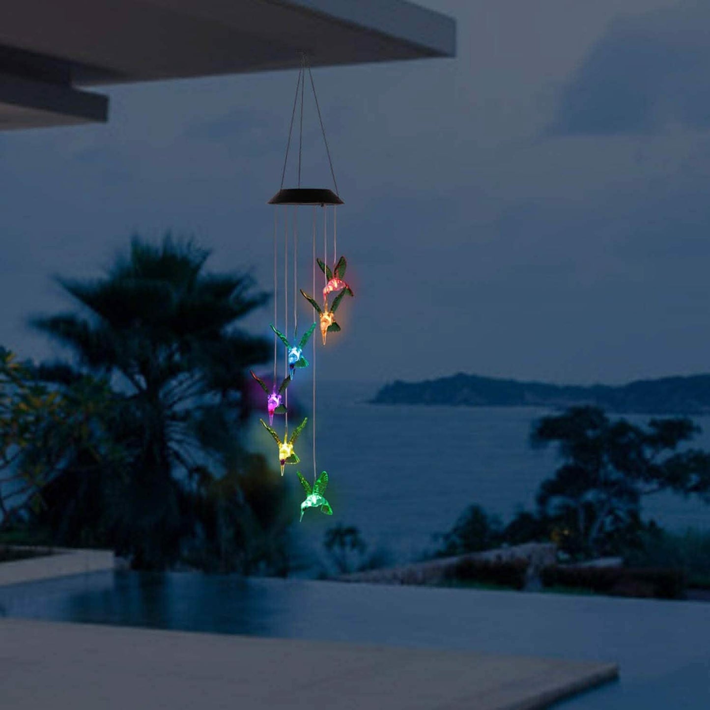 LED Solar Kolibri Windspiel