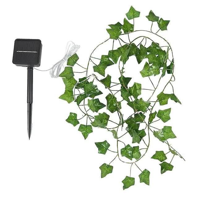 LED Solar Lichterkette Efeublatt