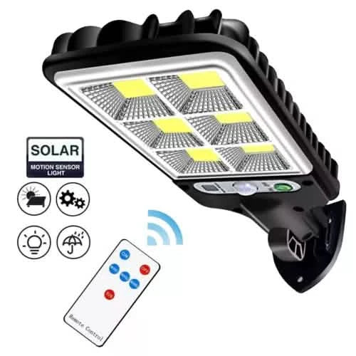 LED Solarleuchte Bewegungsmelder 3 Modi Flutlichtlampe Outdoor Straßen Wand Garten
