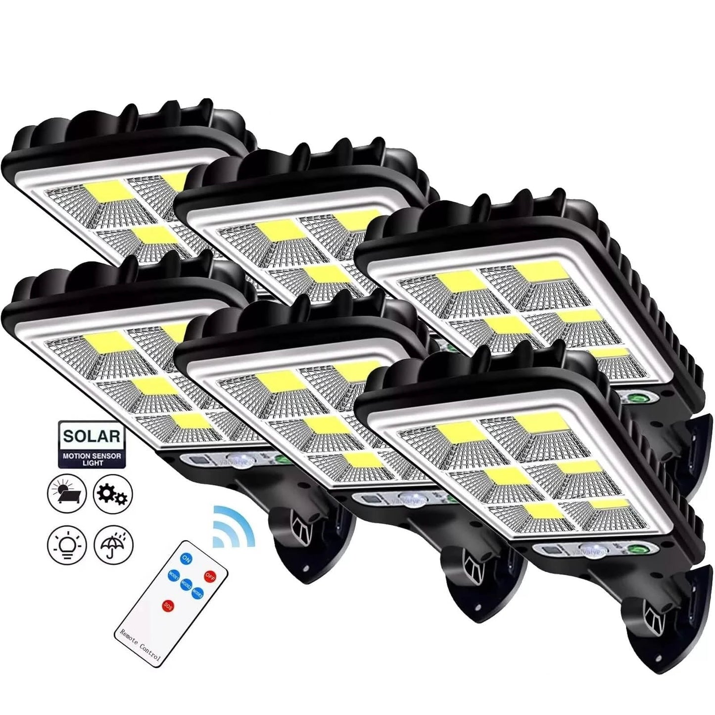 LED Solarleuchte Bewegungsmelder 3 Modi Flutlichtlampe Outdoor Straßen Wand Garten