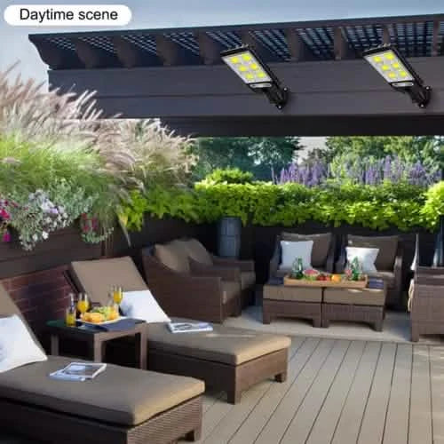 LED Solarleuchte Bewegungsmelder 3 Modi Flutlichtlampe Outdoor Straßen Wand Garten
