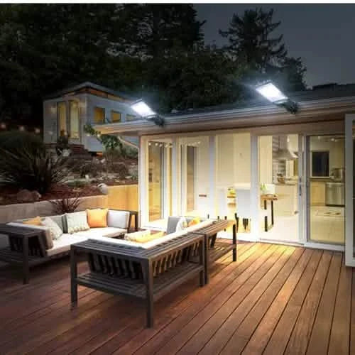 LED Solarleuchte Bewegungsmelder 3 Modi Flutlichtlampe Outdoor Straßen Wand Garten
