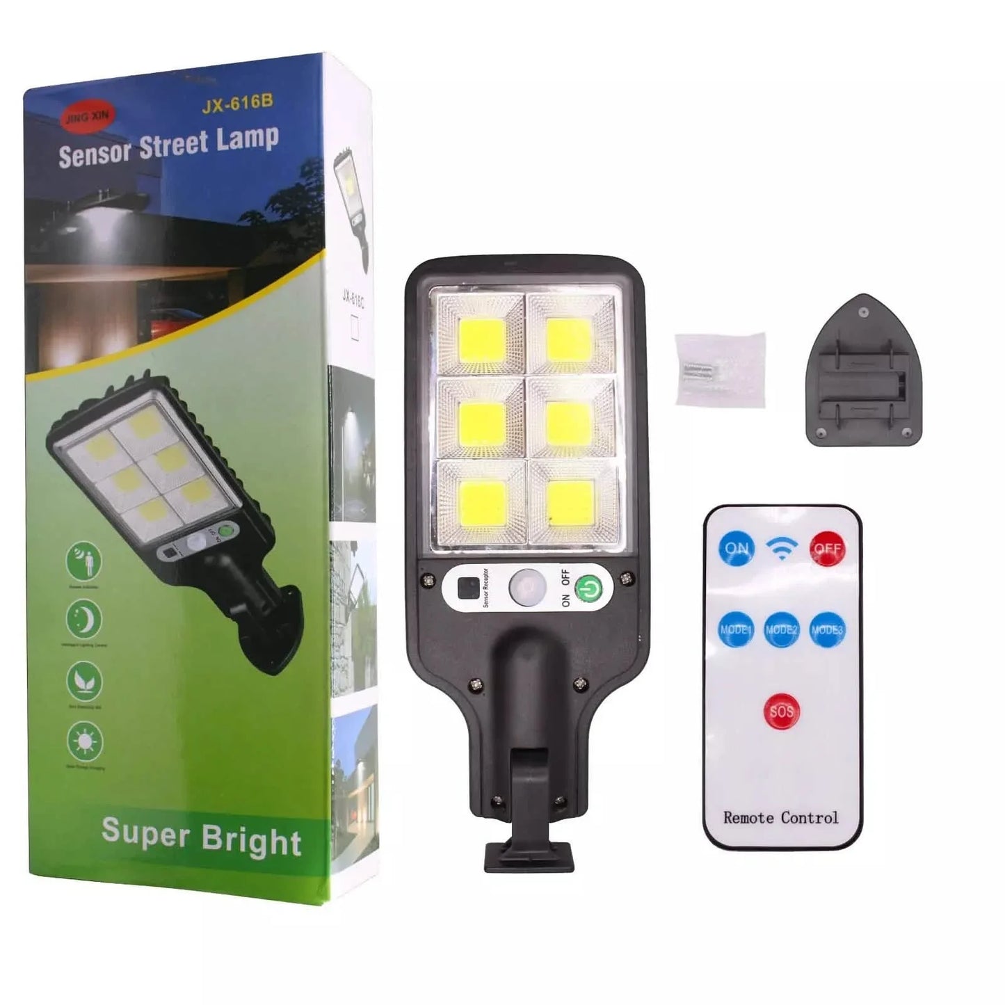 LED Solarleuchte Bewegungsmelder 3 Modi Flutlichtlampe Outdoor Straßen Wand Garten