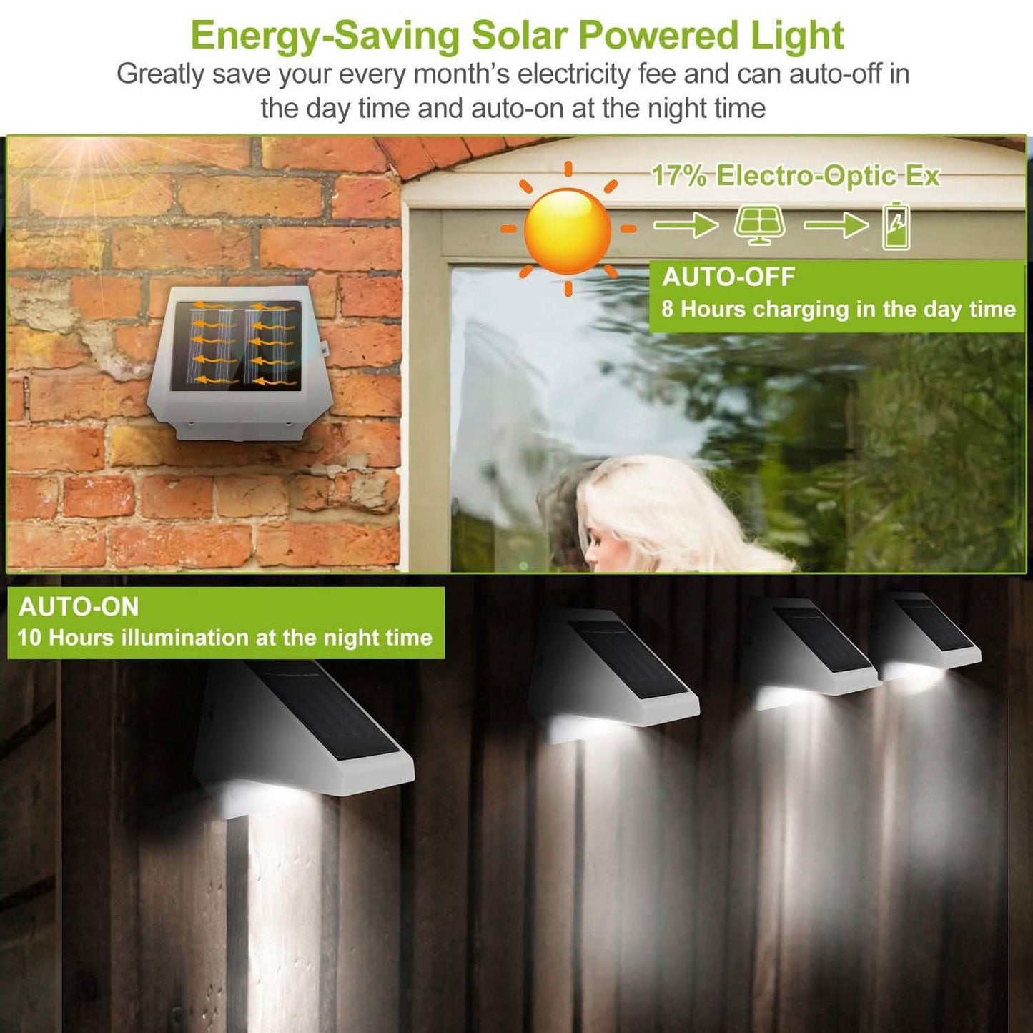 Solarbetriebene LED-Treppenleuchten