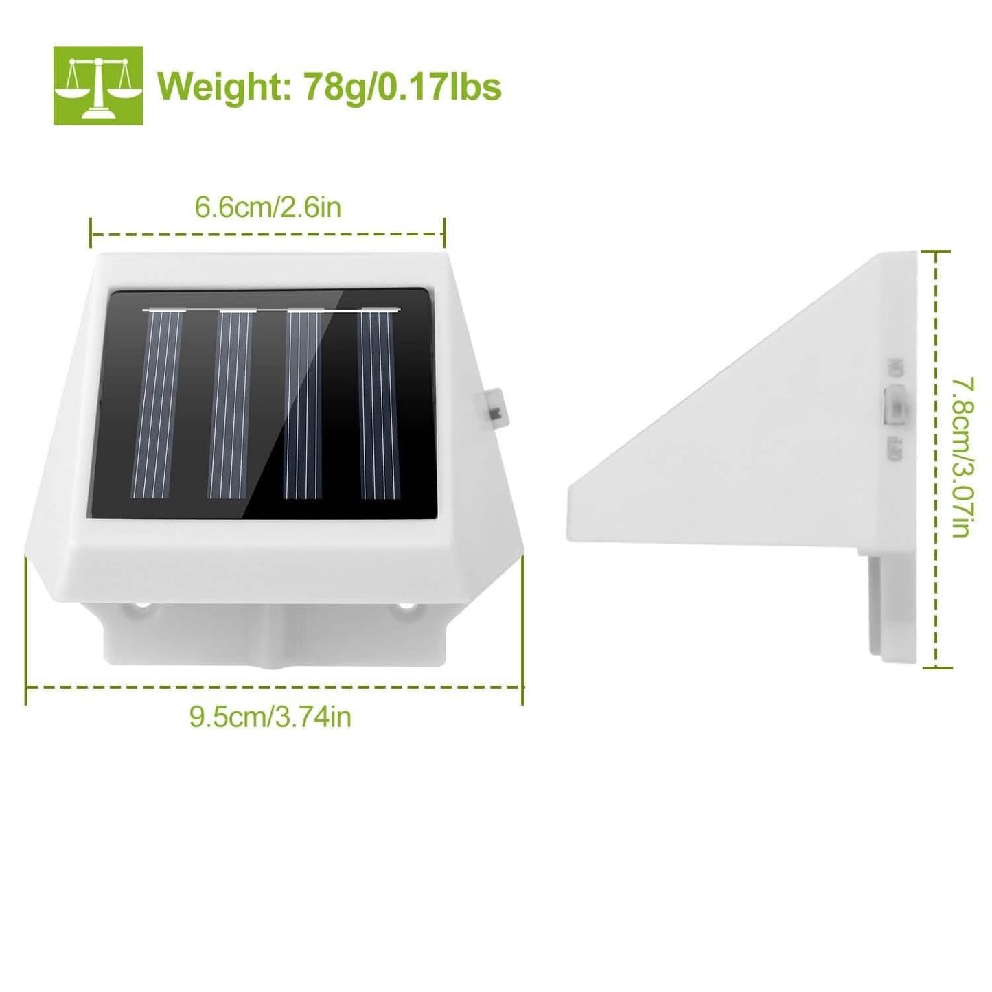 Solarbetriebene LED-Treppenleuchten
