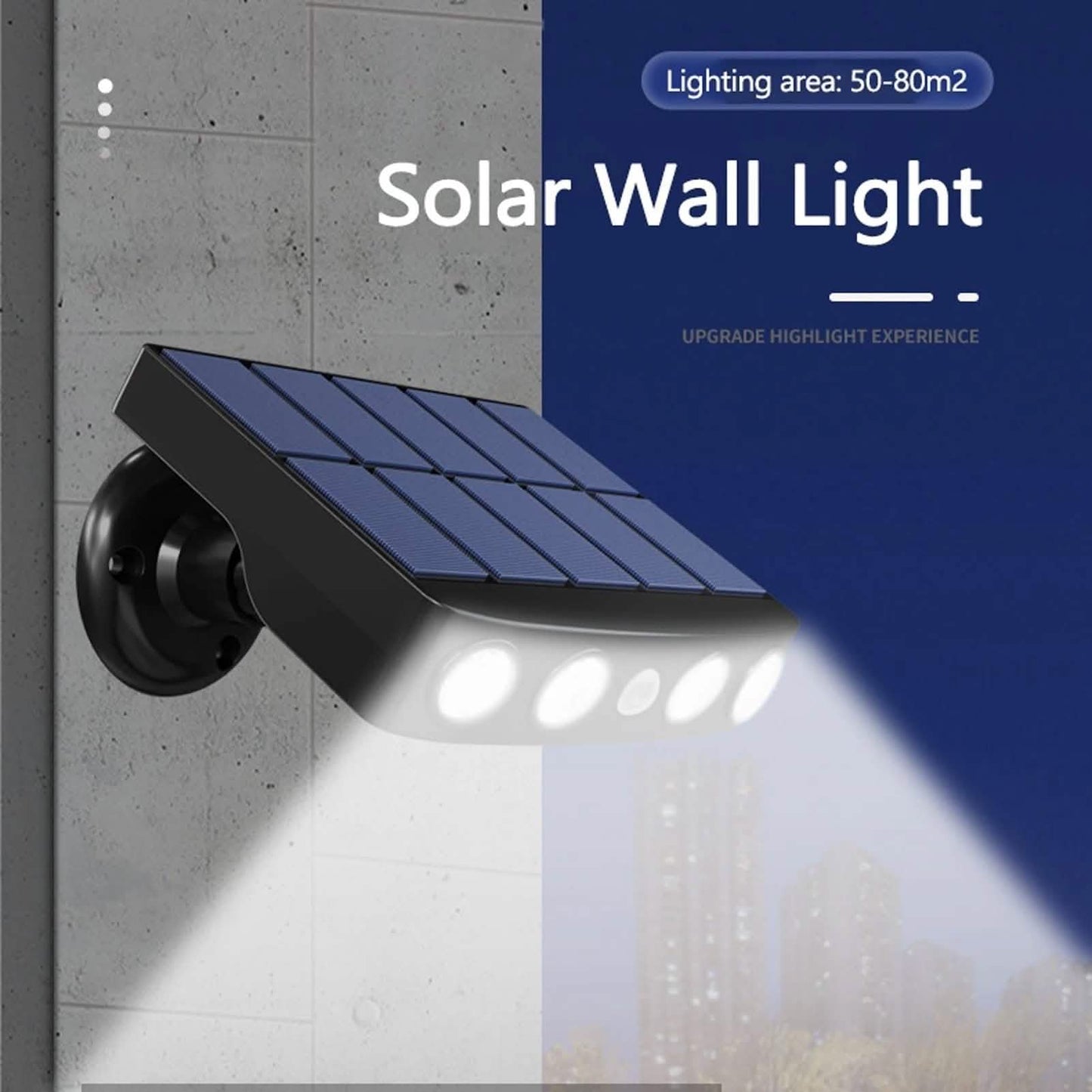 LED Solar Wandleuchte, schwenkbar, wasserdicht, mit Bewegungsmelder