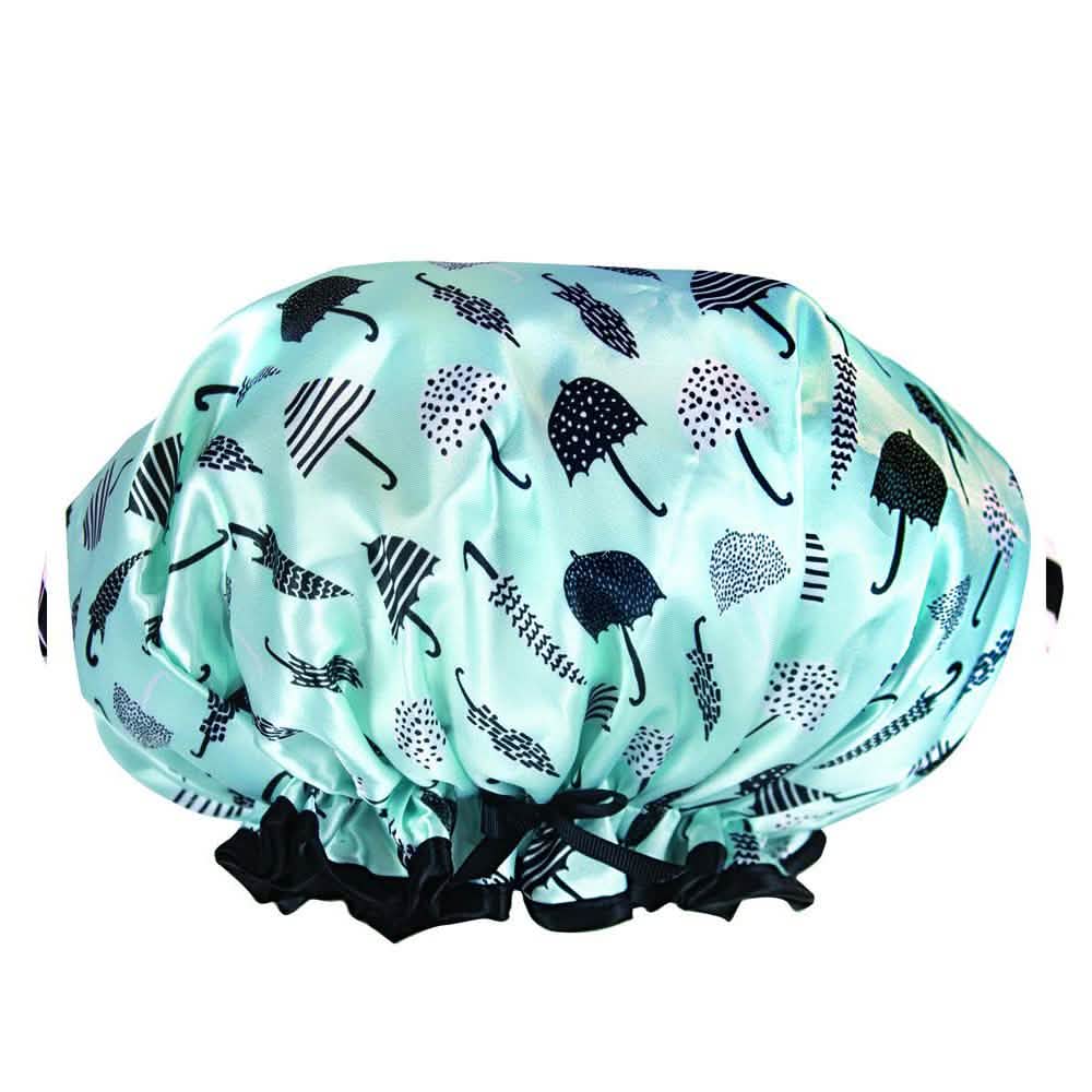 Zitronen-Lavendel Duschhaube im gemütlichen Retro-Stil