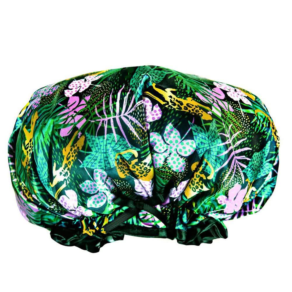 Zitronen-Lavendel Duschhaube im gemütlichen Retro-Stil