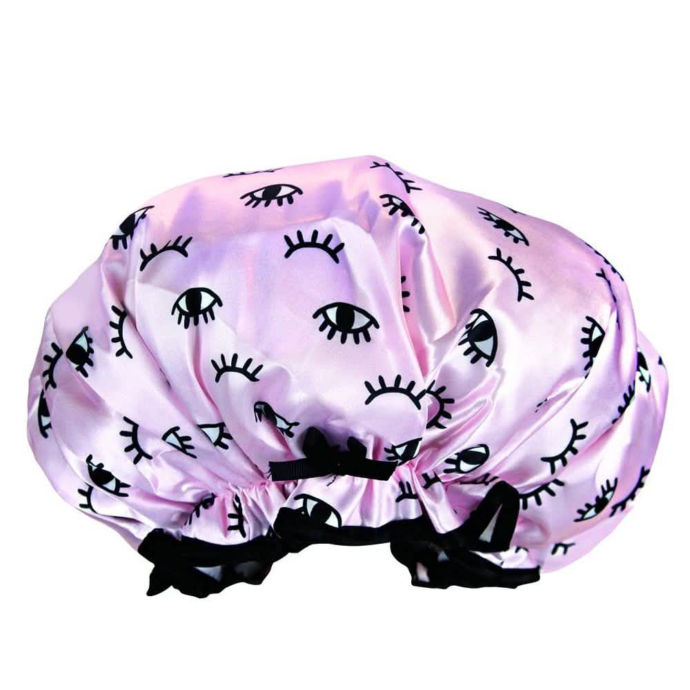 Zitronen-Lavendel Duschhaube im gemütlichen Retro-Stil