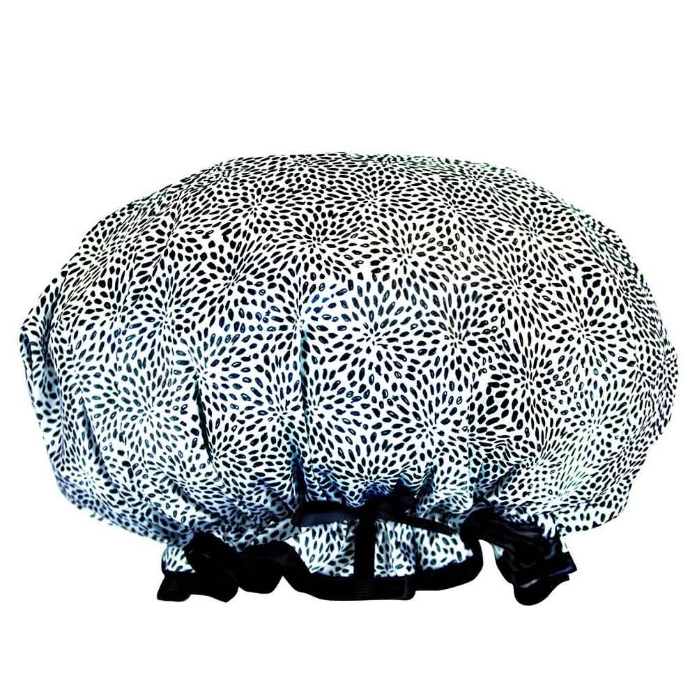 Zitronen-Lavendel Duschhaube im gemütlichen Retro-Stil