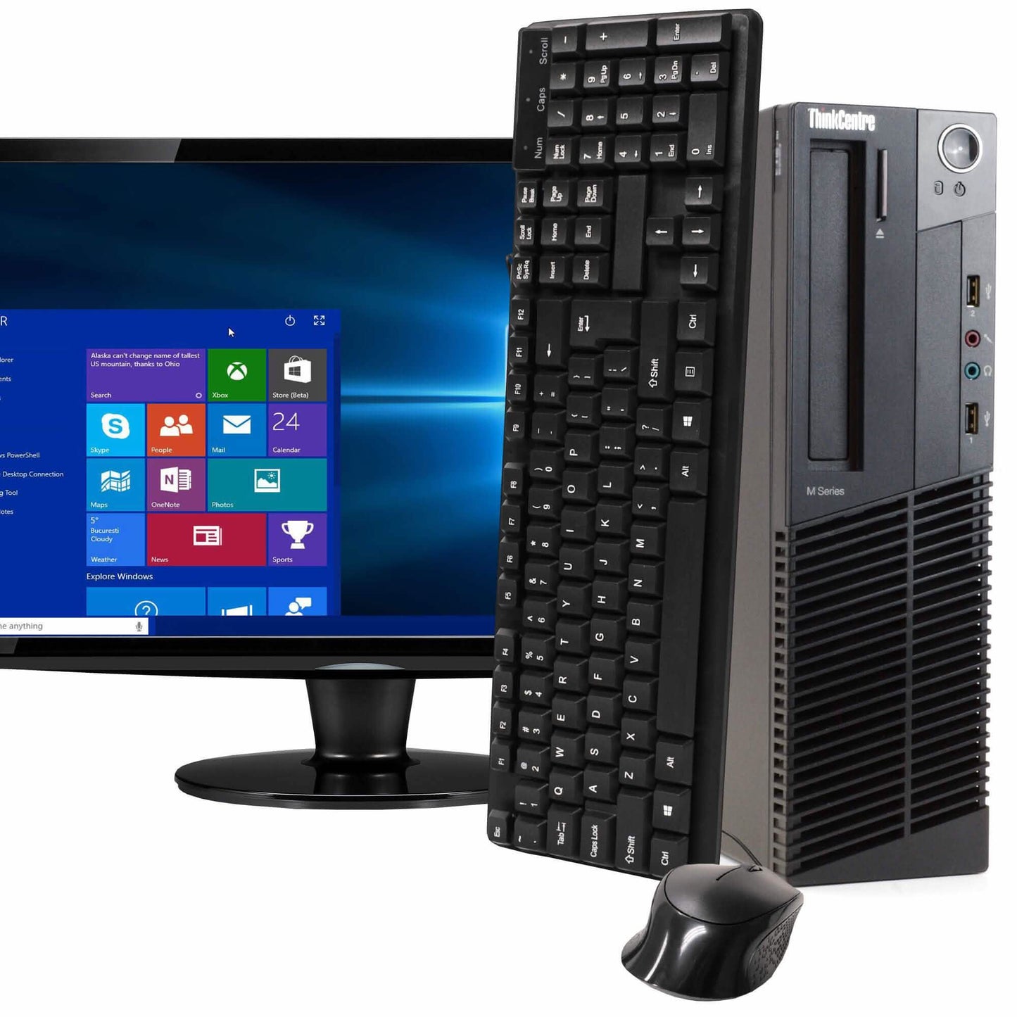 Lenovo ThinkCentre M92 Desktop-Computer mit 19-Zoll-Flachbildschirm (generalüberholt)