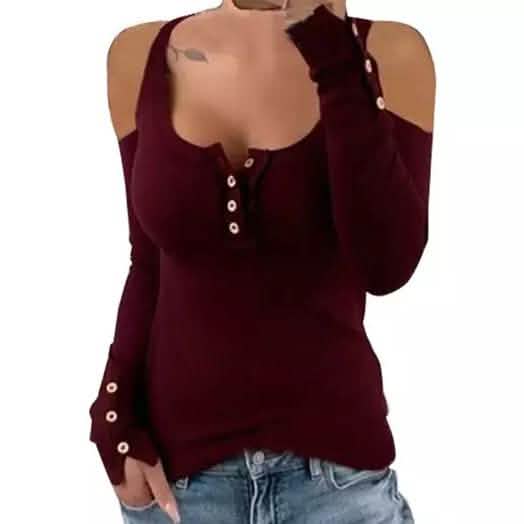 Damen-Top „Sheila“ mit Carmen-Ausschnitt