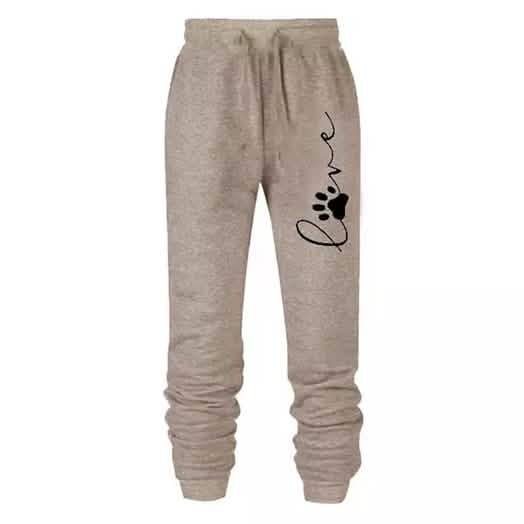 Leo Rosi Damen Love Dog Pfotenabdruck Jogginghose