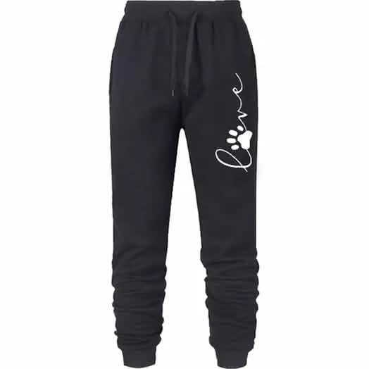Leo Rosi Damen Love Dog Pfotenabdruck Jogginghose