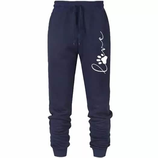 Leo Rosi Damen Love Dog Pfotenabdruck Jogginghose