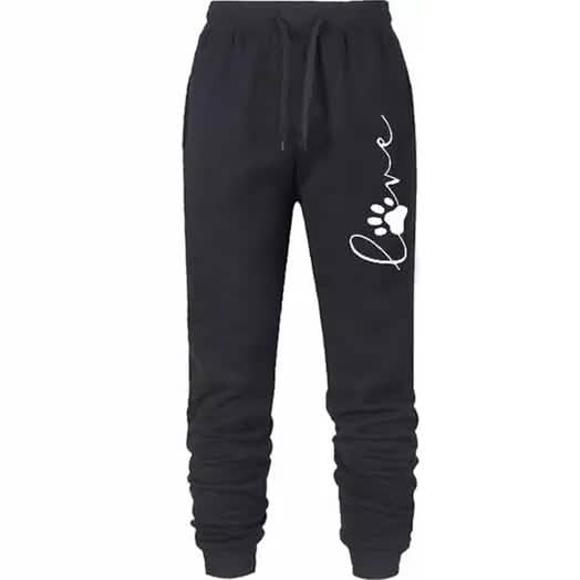 Leo Rosi Damen Love Dog Pfotenabdruck Jogginghose