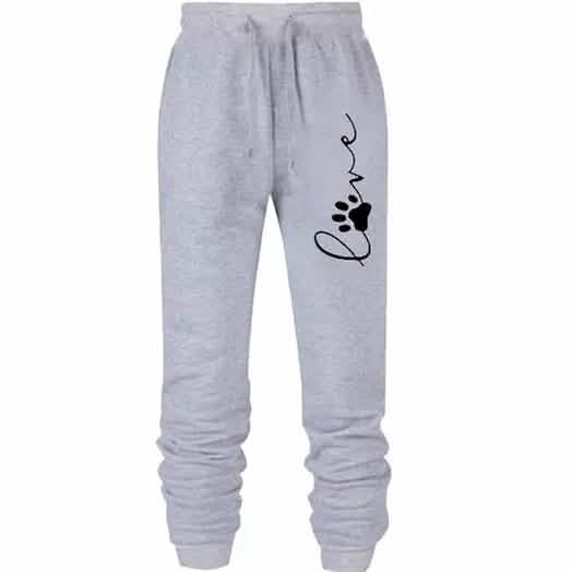Leo Rosi Damen Love Dog Pfotenabdruck Jogginghose