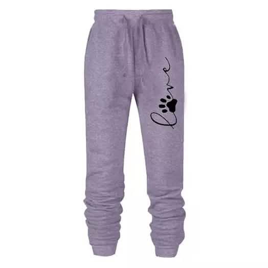 Leo Rosi Damen Love Dog Pfotenabdruck Jogginghose