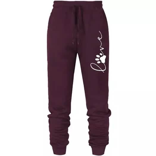 Leo Rosi Damen Love Dog Pfotenabdruck Jogginghose