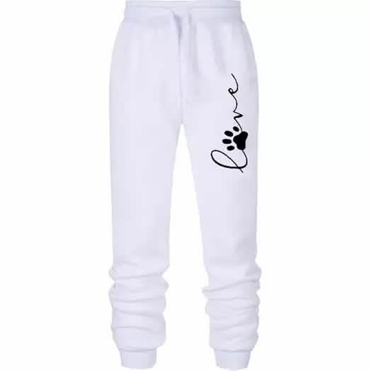 Leo Rosi Damen Love Dog Pfotenabdruck Jogginghose