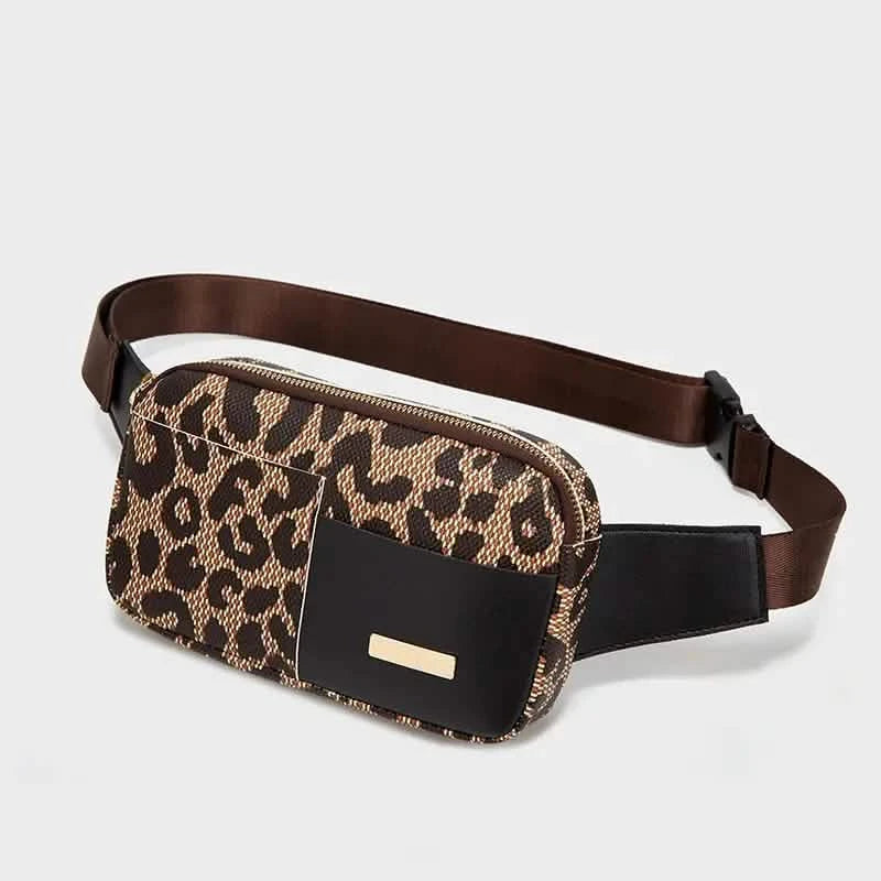 Brusttasche mit Leopardenmuster