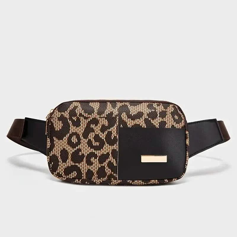 Brusttasche mit Leopardenmuster