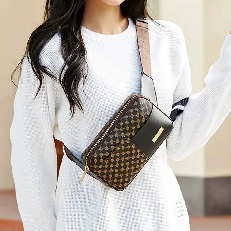 Brusttasche mit Leopardenmuster