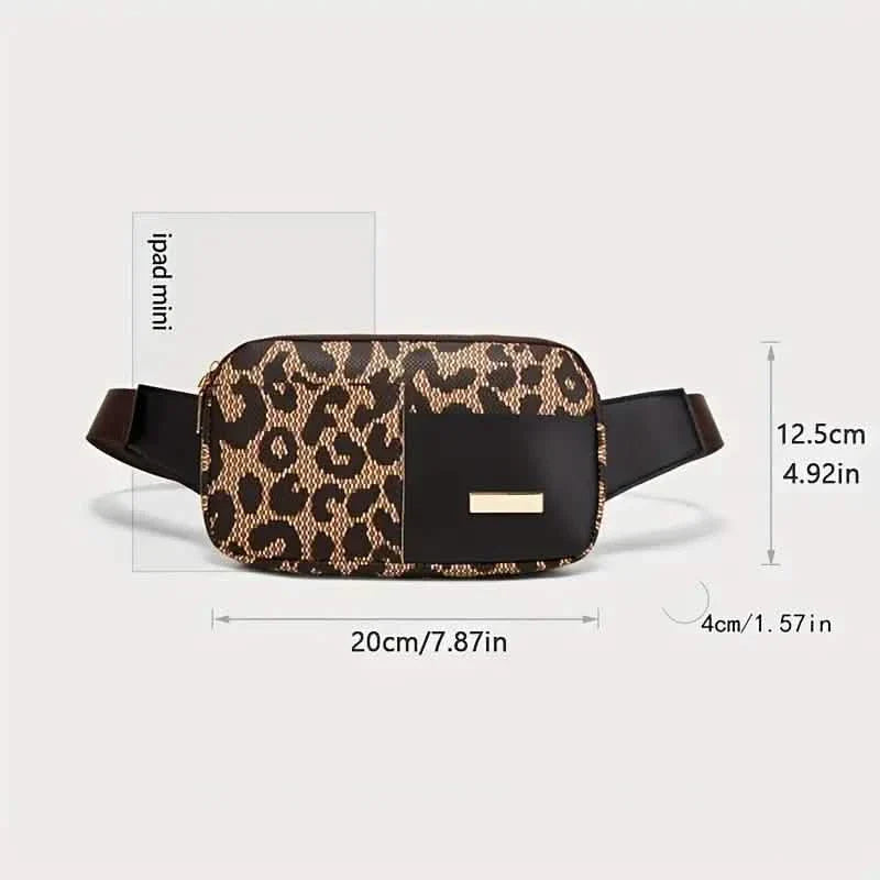 Brusttasche mit Leopardenmuster