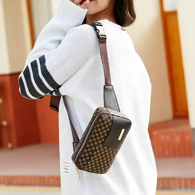 Brusttasche mit Leopardenmuster