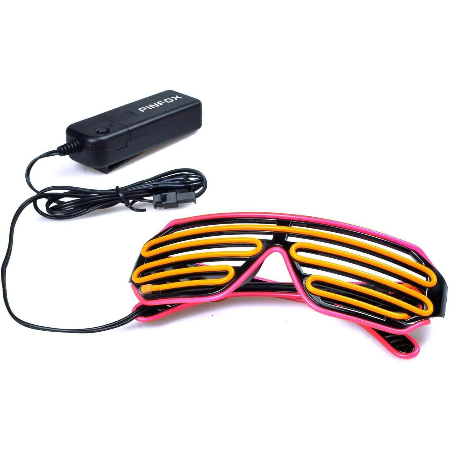 Light Up Shutter Neon Rave Blinkende LED-Sonnenbrille