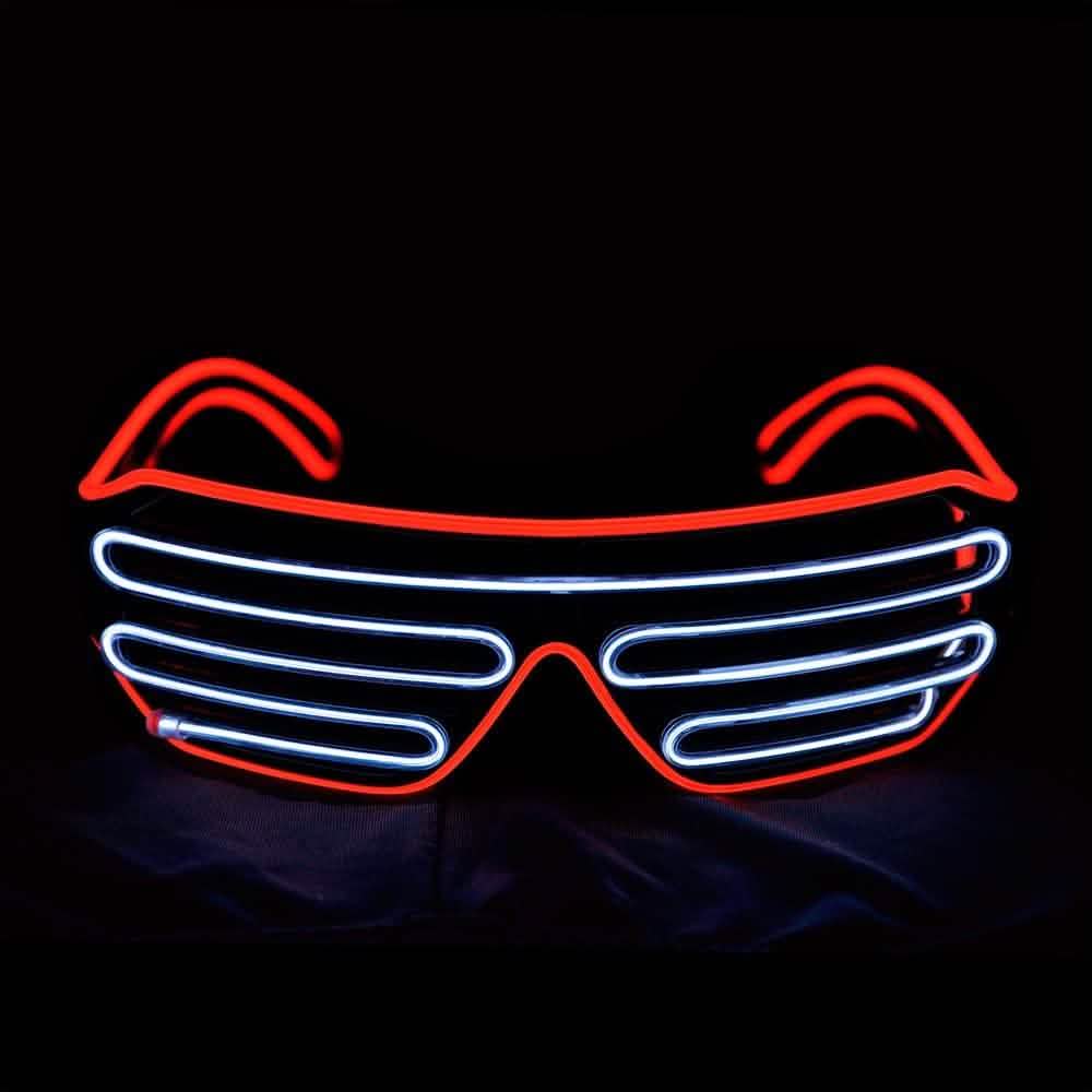 Light Up Shutter Neon Rave Blinkende LED-Sonnenbrille
