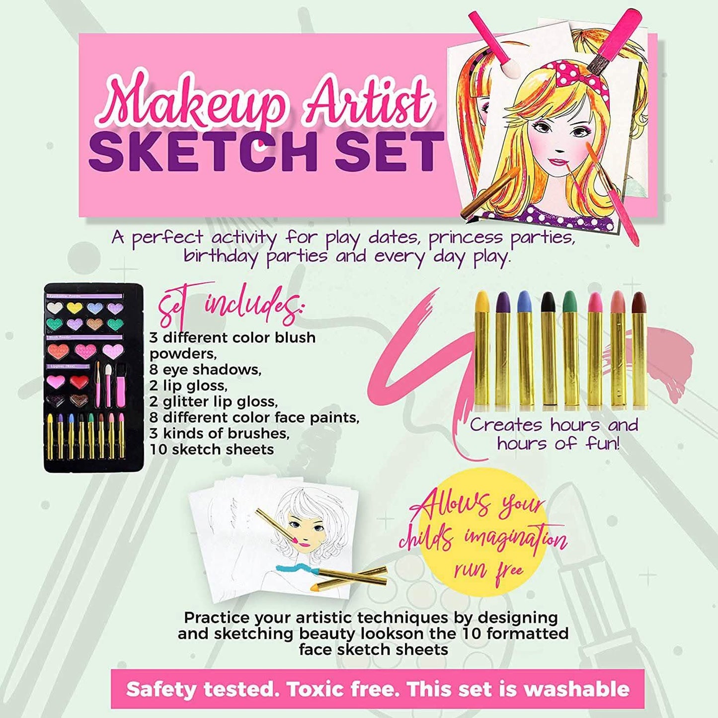 Lil Me Make-up Artist Skizzen-Set mit 10 Design-Skizzenblättern