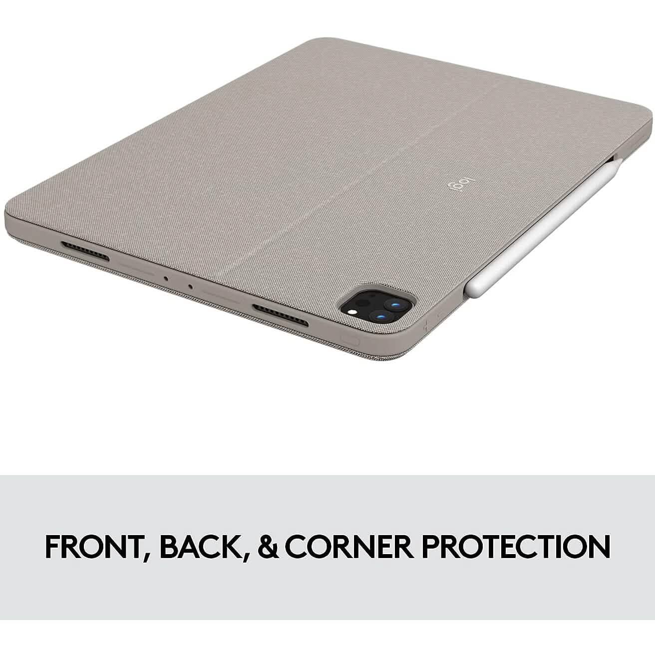 Logitech Combo Touch iPad Pro 12.9" (5./6. Generation – 2021, 2022) Tastatur-Case – Sand US-Layout