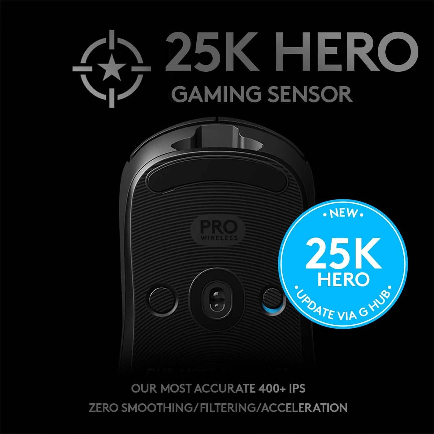 Logitech G Pro Wireless FPS Gaming-Maus mit fortschrittlichem Gaming-Sensor (Refurbished)