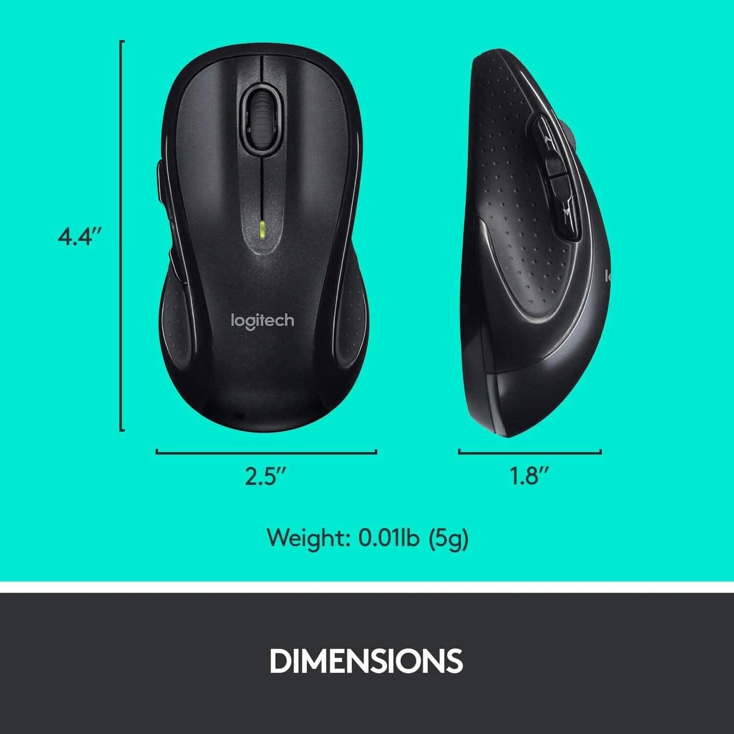 Logitech M510 Kabellose Computermaus mit Unifying-Empfänger (Generalüberholt)