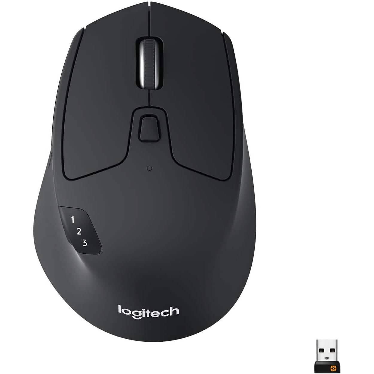 Logitech M720 Triathlon Multi-Device Maus mit USB Unifying Empfänger (Generalüberholt)