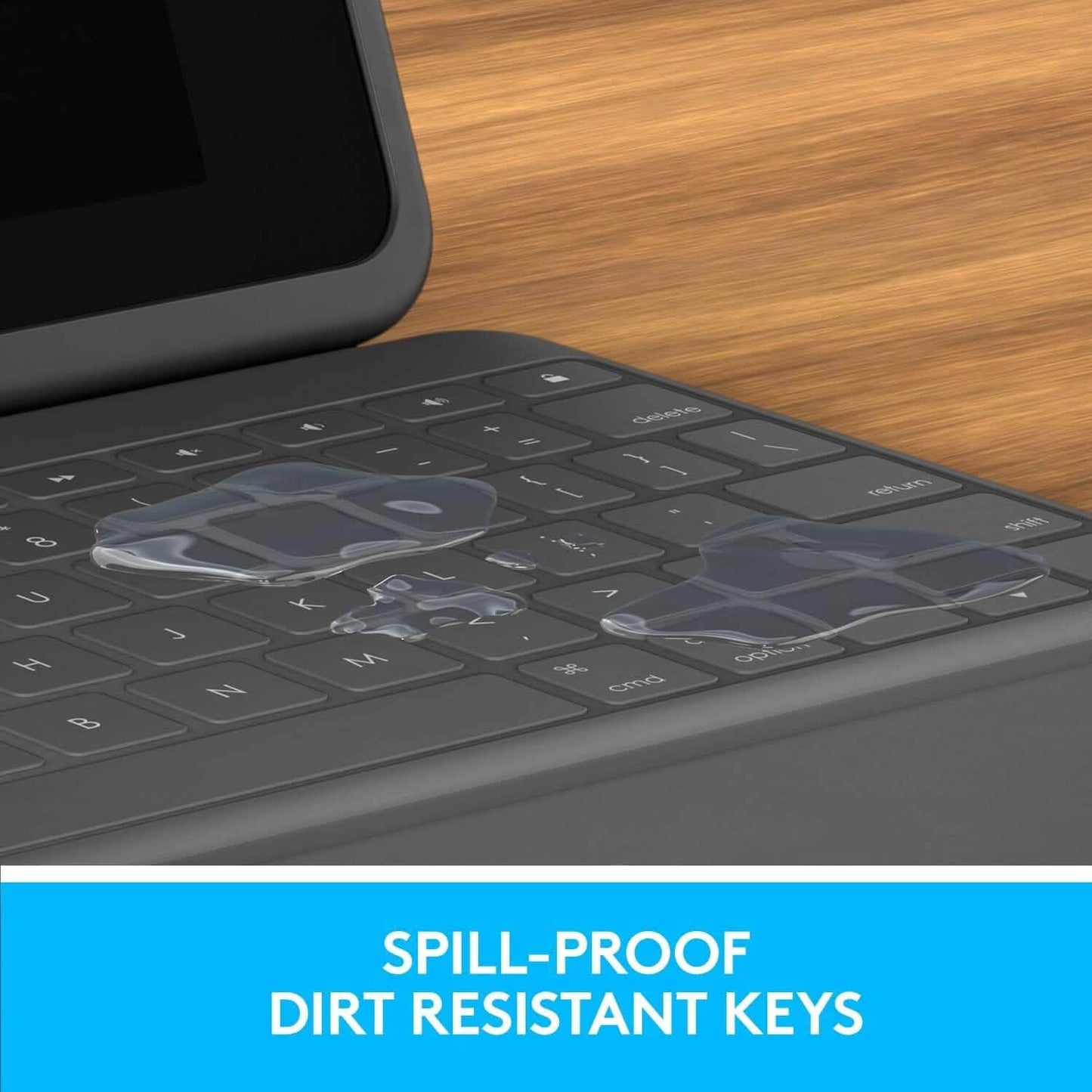 Logitech Rugged Folio – Schutzhülle mit Tastatur für iPad (7., 8. und 9. Generation)