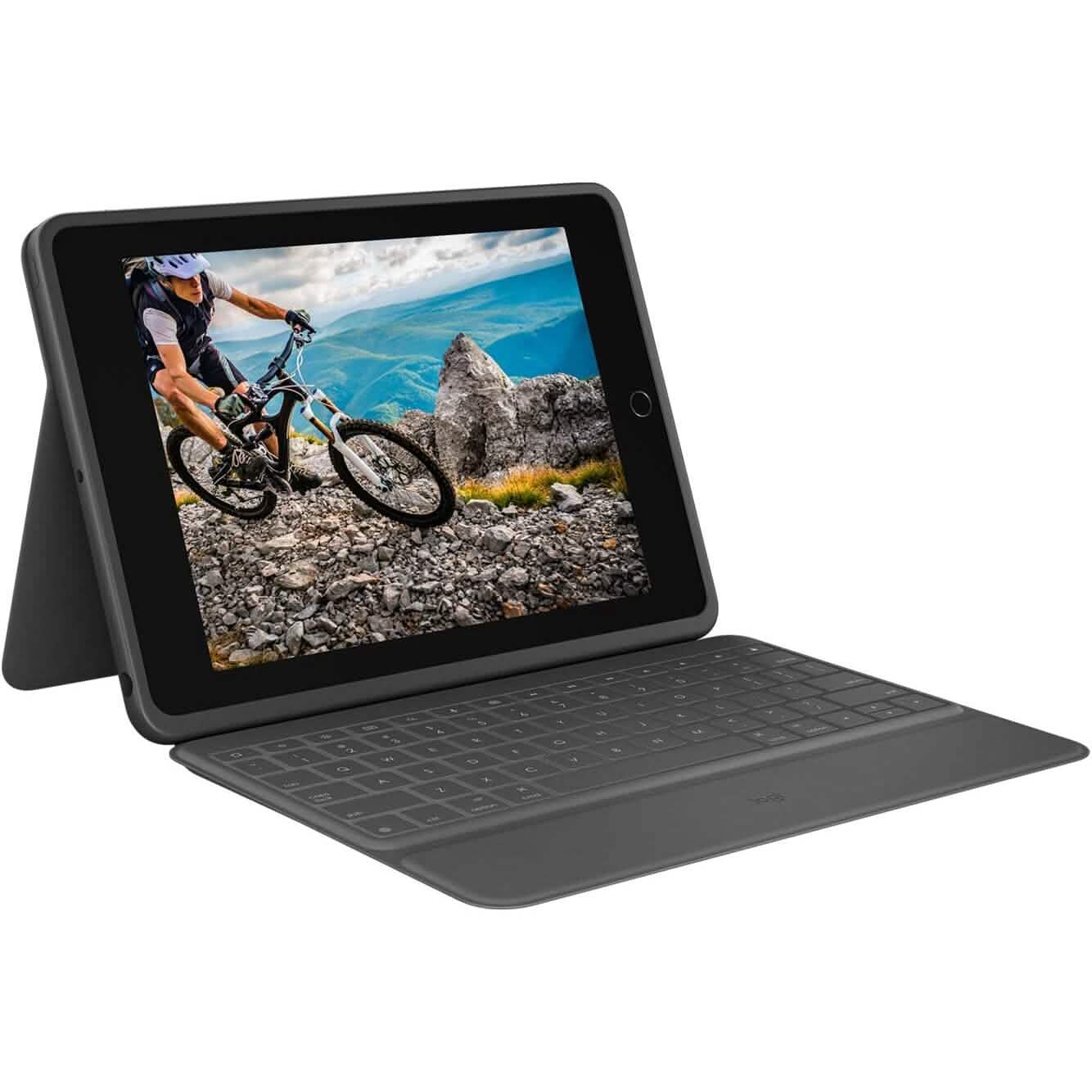 Logitech Rugged Folio – Schutzhülle mit Tastatur für iPad (7., 8. und 9. Generation)