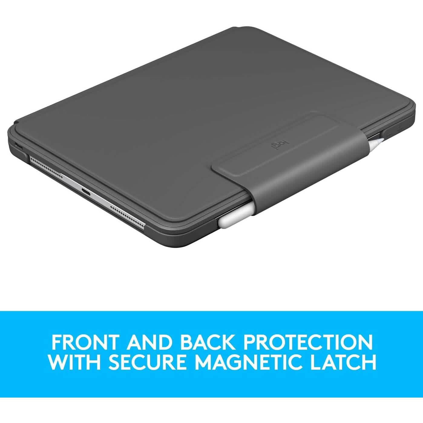 Logitech SLIM FOLIO PRO beleuchtete Bluetooth-Tastaturhülle für iPad Pro 12,9 Zoll (3. und 4. Generation) (Generalüberholt)