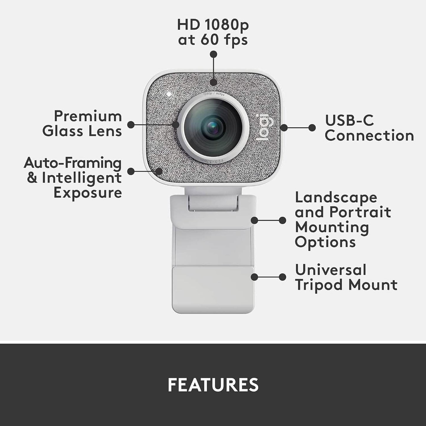 Logitech StreamCam, Live-Streaming-Webcam (Generalüberholt)